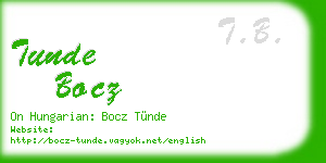 tunde bocz business card
