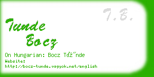 tunde bocz business card